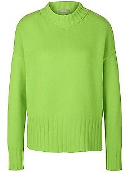 Rundhals-Pullover aus Schurwolle und Kaschmir Peter Hahn grün günstig online kaufen