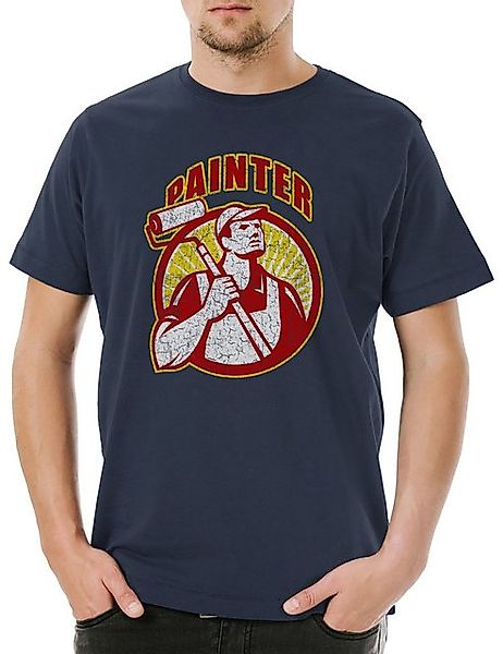 Urban Backwoods Print-Shirt Urban Backwoods Painter IX Herren T-Shirt Navy günstig online kaufen