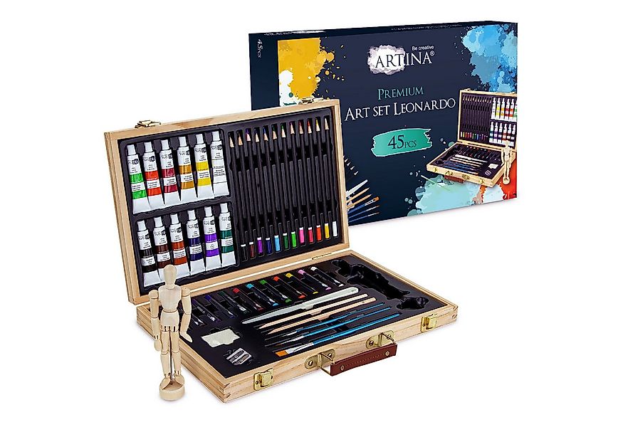Artina Malerset 45tlg Malset Leonardo Malkoffer Set, 45tlg., Zeichen Set Ma günstig online kaufen