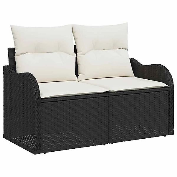 vidaXL Gartensofa Schwarz 121 x 62 x 69cm Poly-Rattan 42006712 günstig online kaufen