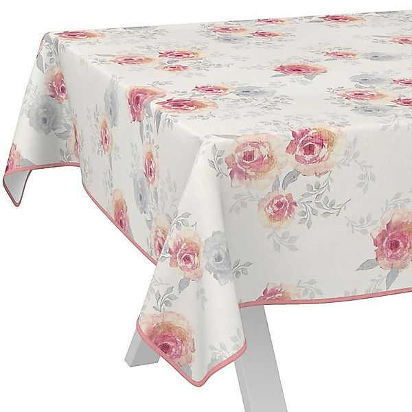 ANRO Tischdecke Wachstuch abwaschbar Rosen Tischwäsche günstig online kaufen
