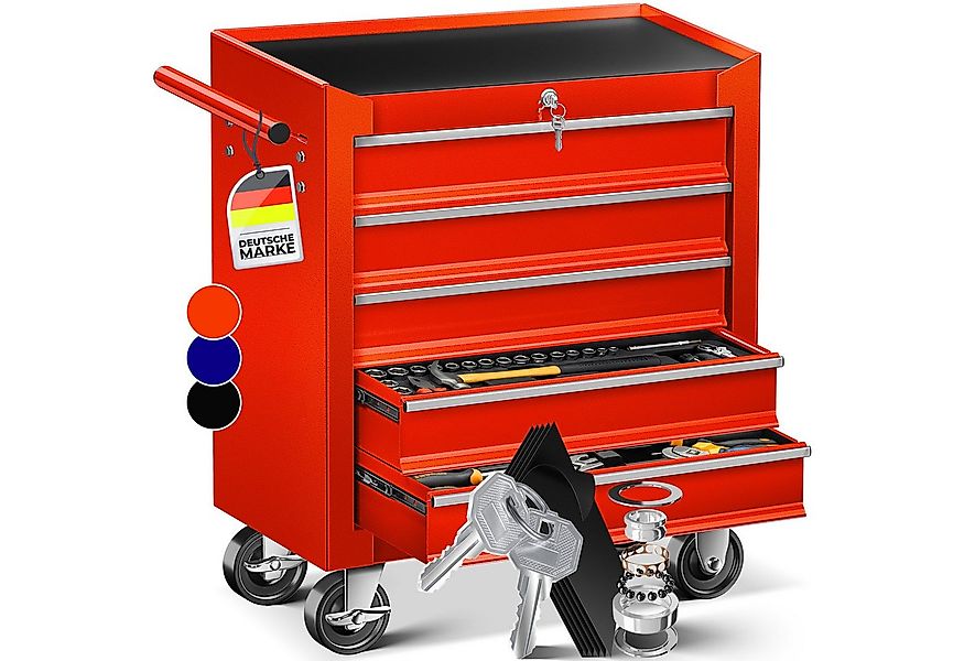 MASKO Werkstattwagen Profi Werkzeugwagen mit 5 Schubladen, abschließbar, ma günstig online kaufen
