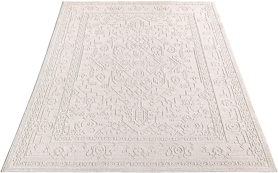 Paco Home Teppich »Rimini 413«, rechteckig, 4 mm Höhe, Flachgewebe, Uni Far günstig online kaufen