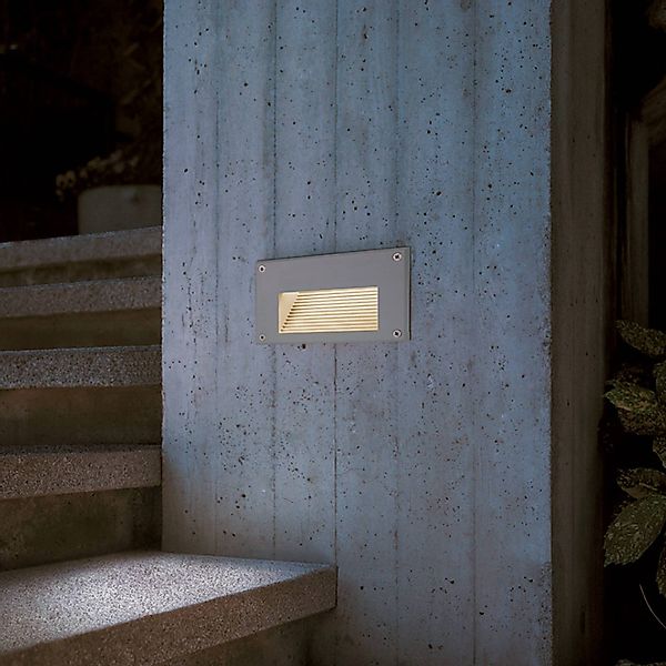 Downunder LED Wandeinbauleuchte Brick, silbergrau, 3000 K günstig online kaufen