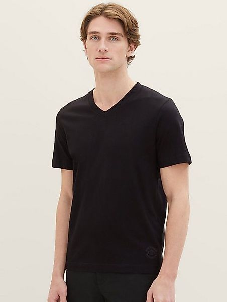 TOM TAILOR T-Shirt Basic T-Shirt im 2er-Pack mit V-Ausschnitt günstig online kaufen