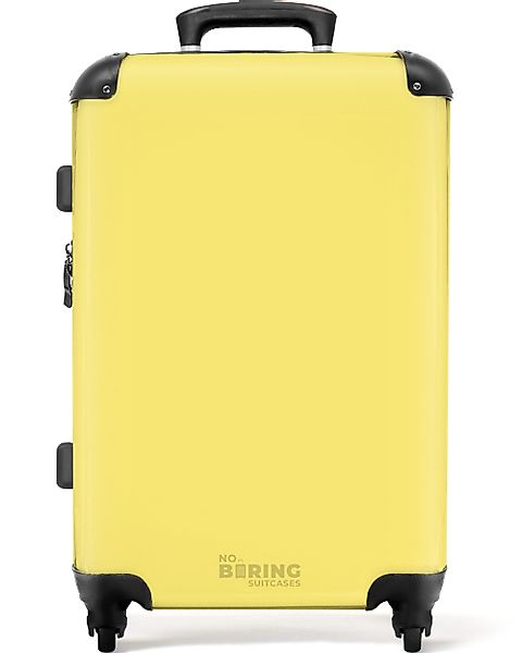 NoBoringSuitcases.com© Hartschalen-Trolley Pastellgelb 67 cm - günstig online kaufen