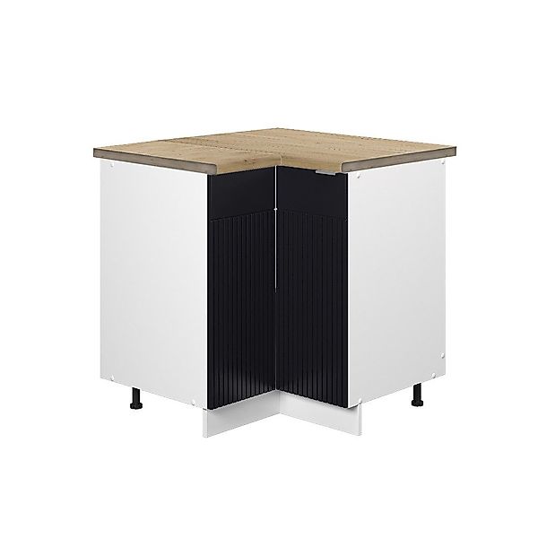 Vicco Eckunterschrank Fame-Line, Schwarz gestreift/Weiß, 80.5 günstig online kaufen