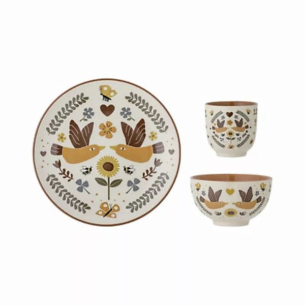Geschirr-Set Bryn keramik bunt / Teller, Schale & Tasse - Bloomingville - B günstig online kaufen