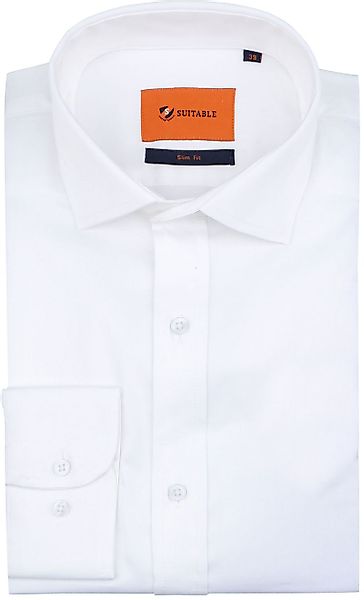 Suitable Satin Hemd Weiß - Größe 42 günstig online kaufen