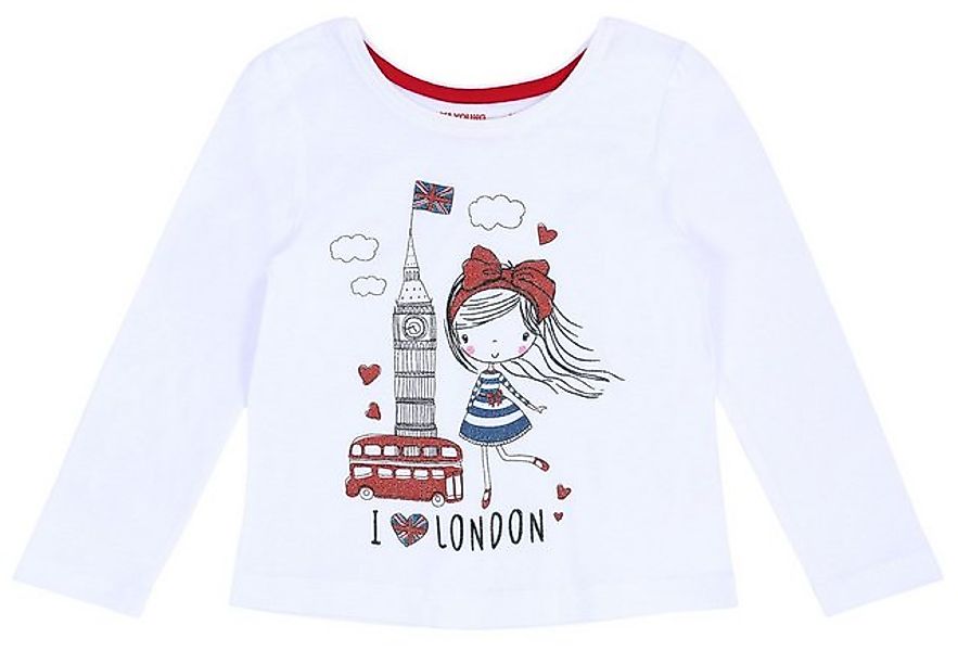 Sarcia.eu Langarmbluse Weiße Bluse "I love London" 3-4 Jahre günstig online kaufen