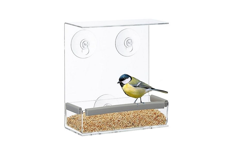 relaxdays Vogelhaus Vogelfutterhaus für Fenster günstig online kaufen