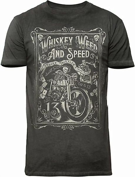 Lucky 13 T-Shirt L13 Whiskey Weed And Speed Tee günstig online kaufen