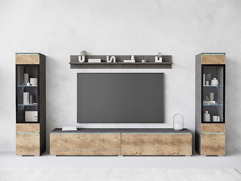 Home affaire Wohnwand "VERA II" Komplett-Set, 4 Stk. tlg. günstig online kaufen