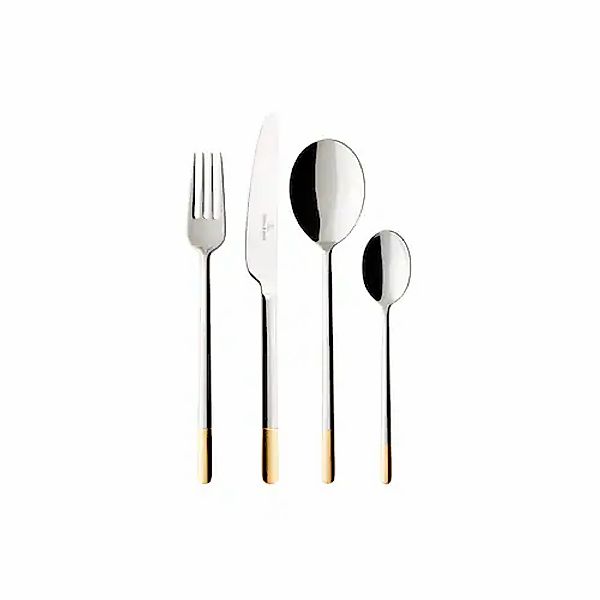 Villeroy & Boch Besteck-Set »Tafelbesteck Ella 24er Set silber-gold« günstig online kaufen