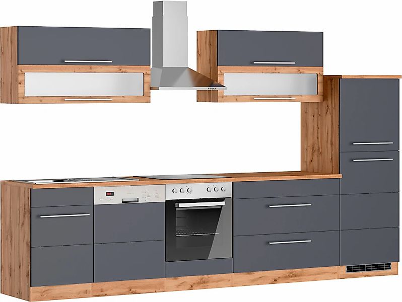 HELD MÖBEL Küchenzeile "Wien", Breite 330 cm, wahlweise mit E-Geräten günstig online kaufen