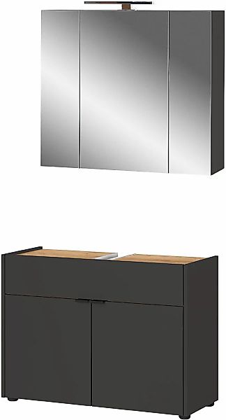 GERMANIA Badmöbel-Set "Ameca" 2 Stk. tlg. Badezimmer-Set bestehend aus Wasc günstig online kaufen