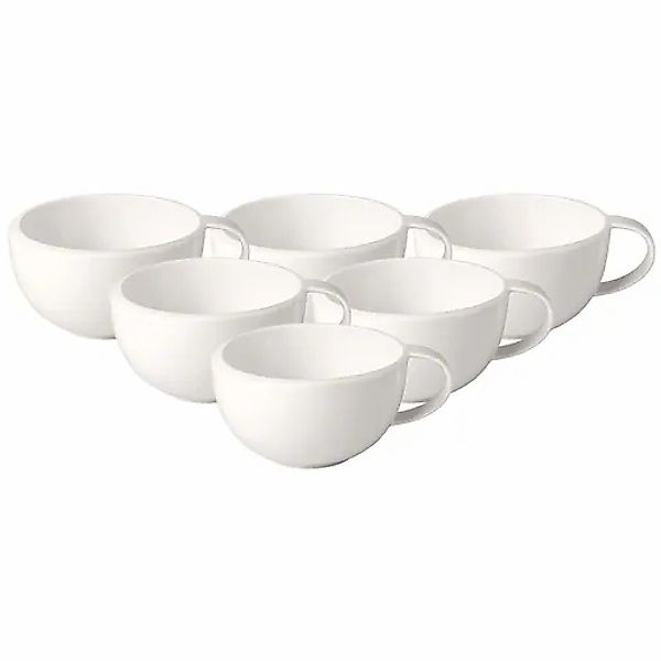 Villeroy & Boch Tasse »Kaffeetasse NewMoon 190 ml 6er Set weiß« günstig online kaufen