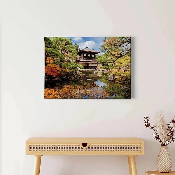 Bricoflor Leinwand Bild Japanischer Garten Asiatisches Wandbild Mit Japan M günstig online kaufen