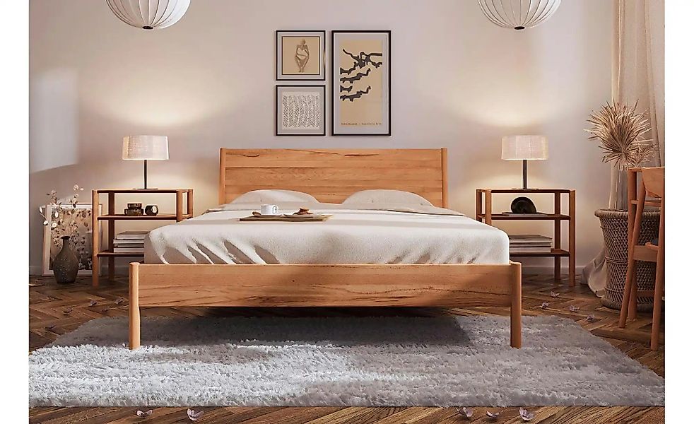 Massivholzbett  Greta ¦ holzfarben ¦ Maße (cm): B: 95 H: 95 Betten > Bettge günstig online kaufen