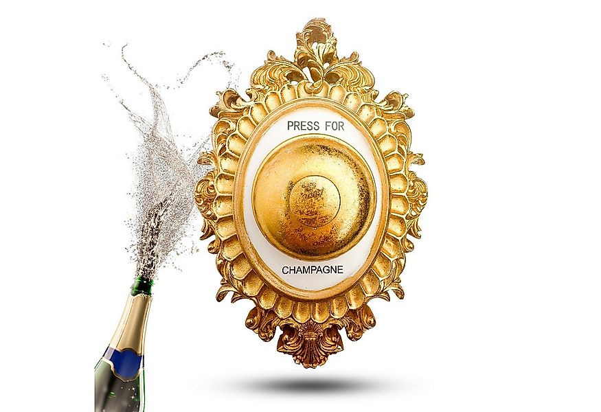 Topanbieter999 Wanddekoobjekt Champagnerklingel gold günstig online kaufen