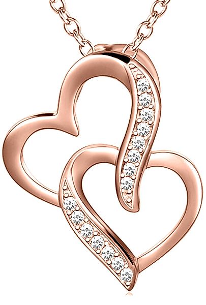 Limana Herzkette 925 Silber Rosegold Zirkonia günstig online kaufen