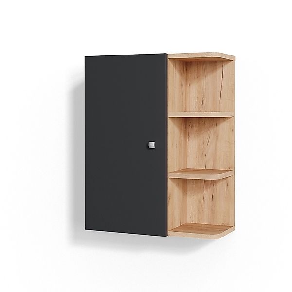 Vicco Badschrank Fynn Anthrazit/Goldkraft Eiche 47 x 59 cm günstig online kaufen