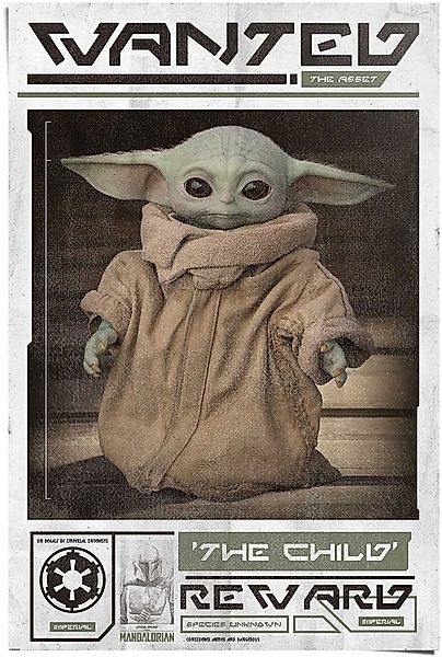 Reinders! Poster Poster Mandalorian Baby Yoda The Child, Serien (1 St) günstig online kaufen