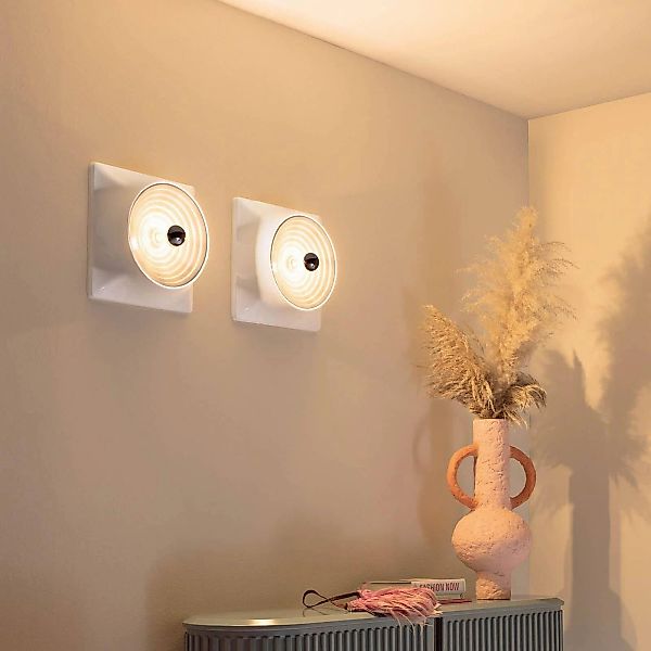 Stilnovo Deckenlampe Goletta, weiß glänzend/aluminiumfarben günstig online kaufen
