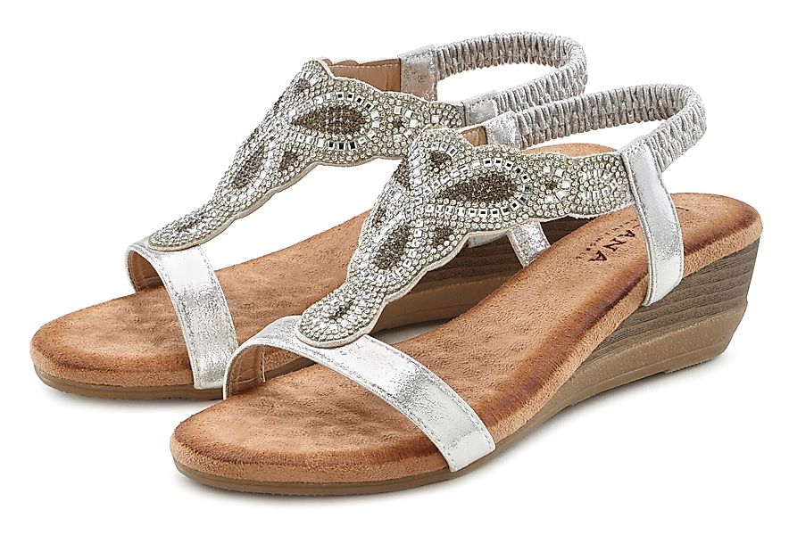 LASCANA Sandalette "Sommerschuh" Sandale, Sommerschuh mit leichtem Keilabsa günstig online kaufen