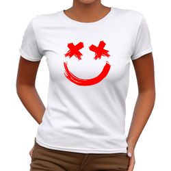 Banco T-Shirt Damen Unifarben Smiley Gesicht günstig online kaufen