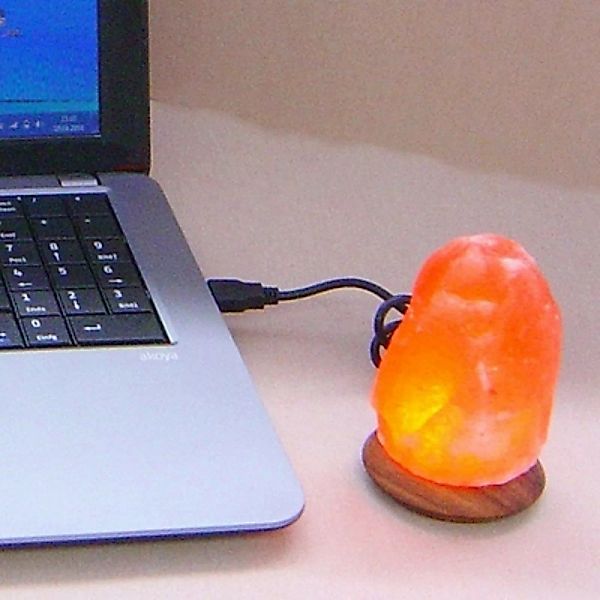 HIMALAYA SALT DREAMS Salzkristall-Tischlampe USB-Rock, LED günstig online kaufen