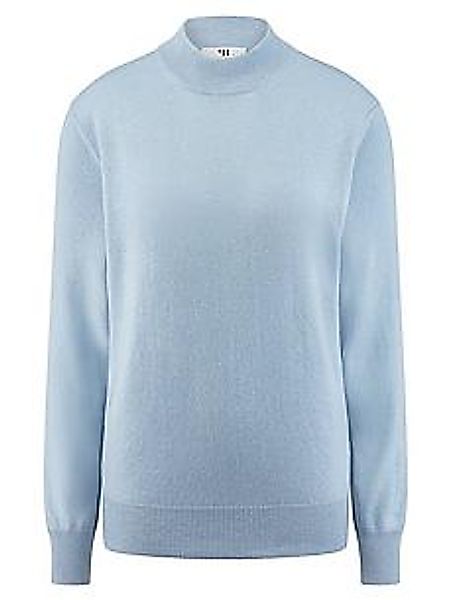 Stehbund-Pullover Modell Sabrina Peter Hahn Seide/Kaschmir blau günstig online kaufen