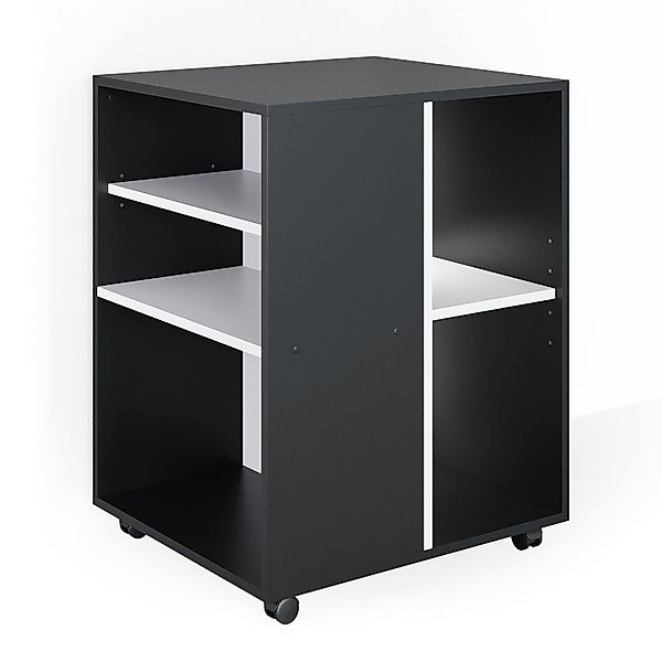 Vicco Rollcontainer, Anthrazit/Weiß, 59 x 53 günstig online kaufen