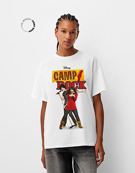 Bershka Oversize-T-Shirt Camp Rock Mit Kurzen Ärmeln Damen S Grbrochenes We günstig online kaufen