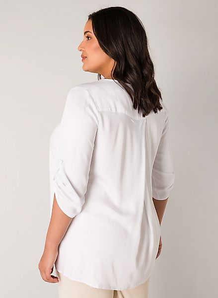 Base Level Curvy Shirtbluse "Yanina", mit V-Ausschnitt günstig online kaufen