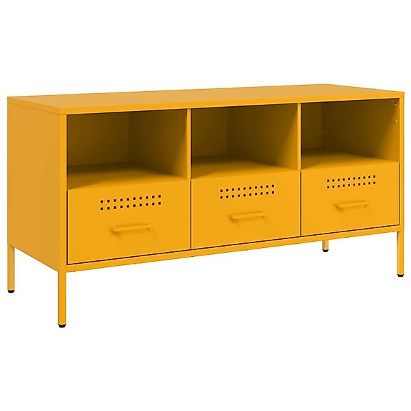 vidaXL TV-Schrank Senfgelb 100,5x39x50,5 cm Stahl 843039 günstig online kaufen
