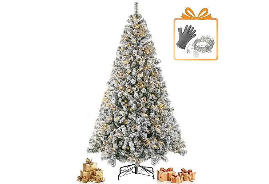 Vankel Künstlicher Weihnachtsbaum Tannenbaum PVC, 180cm mit LED Tannenzapfe günstig online kaufen
