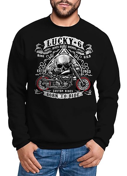 MoonWorks Sweatshirt Sweatshirt Herren Biker Lucky günstig online kaufen