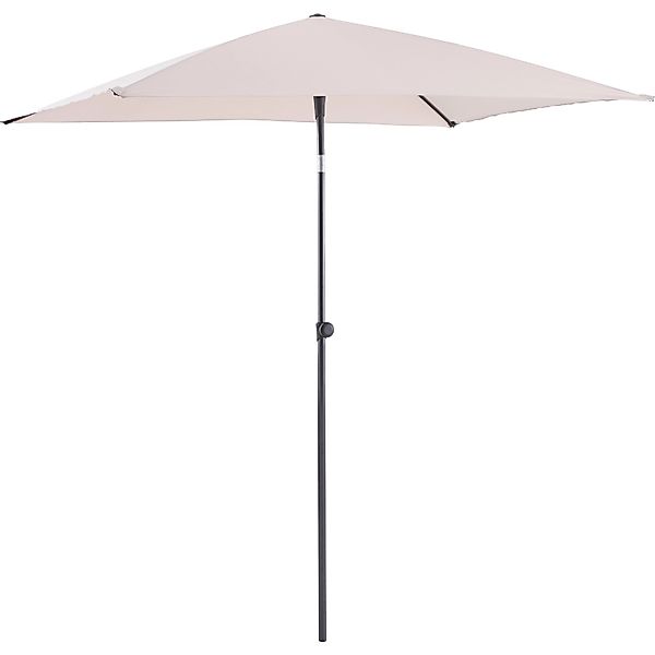 Marktschirm 140 cmx 210 cm Beige mit Push-Up Mechanik günstig online kaufen