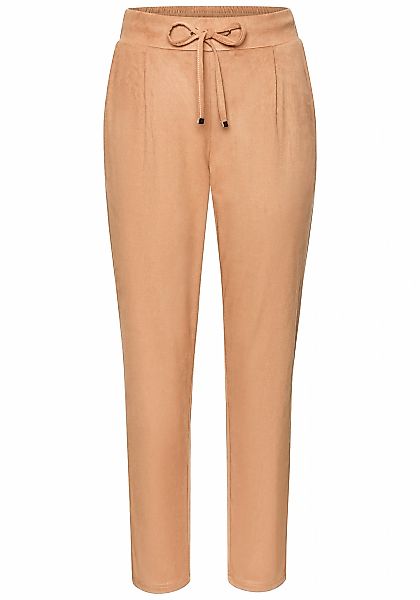 LASCANA Schlupfhose, aus Velourlederimitat mit Taschen, bequeme Stoffhose, günstig online kaufen