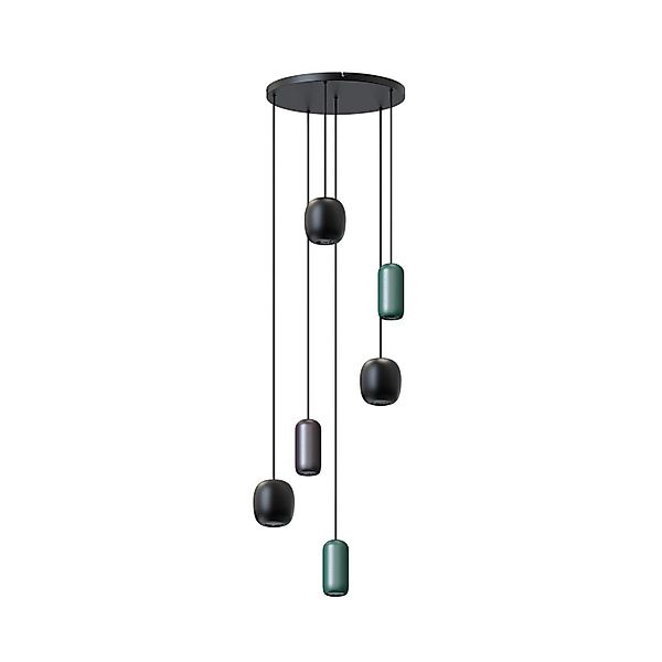 Lucande Pendelleuchte Narion 10025792 Modern in Schwarz aus Metall 6-flammi günstig online kaufen