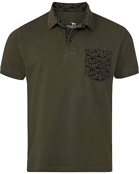 Parforce Essential Poloshirt Poloshirt Brusttasche Waldtiere günstig online kaufen