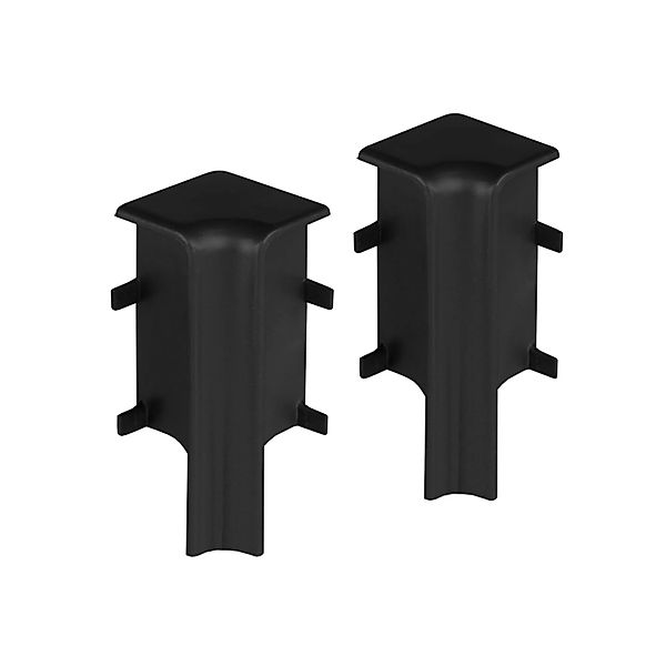 Kosche Innenecken für Kosche Sockelleiste 16 mm x 58 mm Schwarz 2 Stück günstig online kaufen