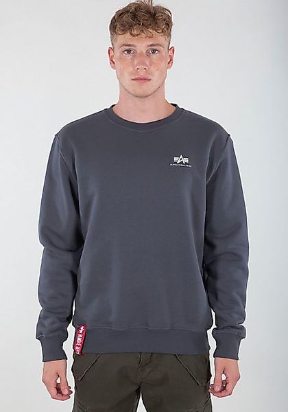 Alpha  Sweatshirt Basic Sweater Small Logo - greyblack günstig online kaufen