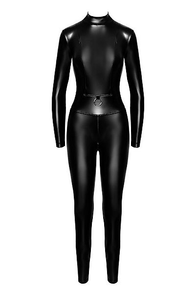 Noir Handmade Overall Damen wetlook Catsuit mit Reißverschluss und Ring sch günstig online kaufen