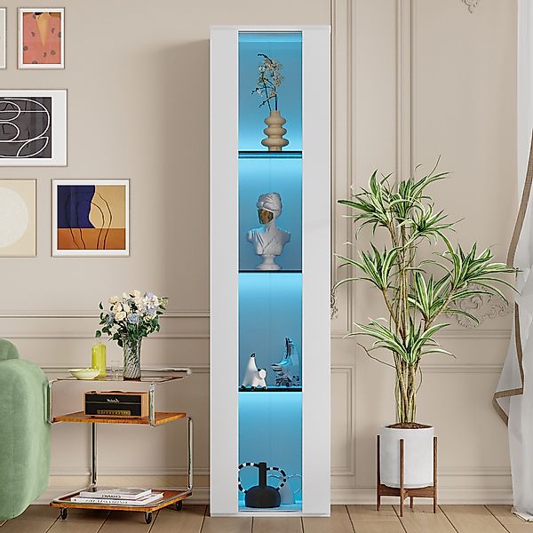 KLAM HOME Vitrine 40x29x170 cm, multifunktionale günstig online kaufen