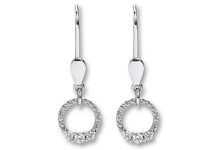 ONE ELEMENT Paar Ohrhänger Zirkonia Ohrringe Ohrhänger aus 333 Weißgold, Za günstig online kaufen