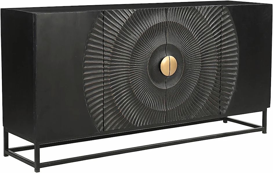SIT Sideboard, (1 St.), mit Schnitzmuster und goldfarbenem Griff günstig online kaufen