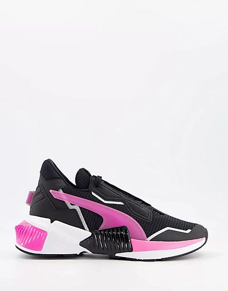 Puma – Provoke XT Wns – Sneaker in Schwarz mit rosafarbenen Details günstig online kaufen