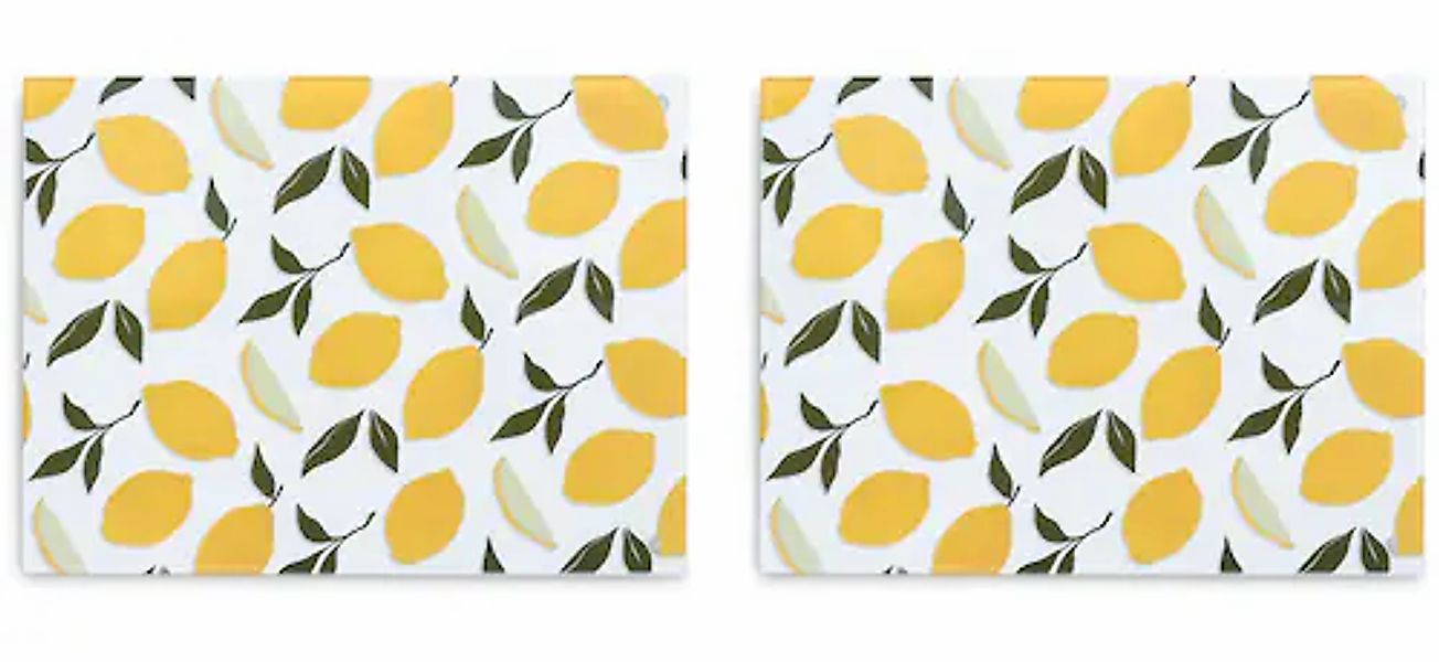 Zeller Present Schneidebrett »Glasschneideplatte "Lemons", 2er Set«, (Set, günstig online kaufen